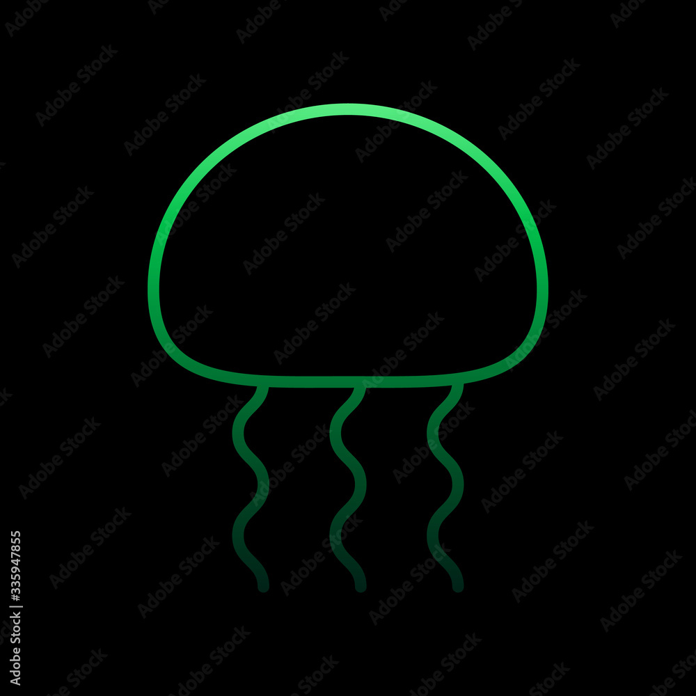 Poster jellyfish nolan icon. simple thin line, outline vector of summer icons for ui and ux, website or mob