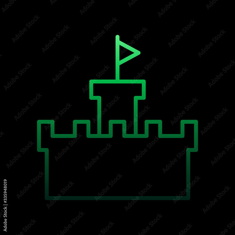 Poster sand castle nolan icon. simple thin line, outline vector of summer icons for ui and ux, website or m