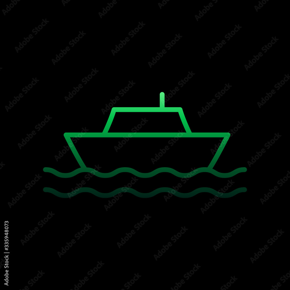 Poster ship nolan icon. simple thin line, outline vector of summer icons for ui and ux, website or mobile a