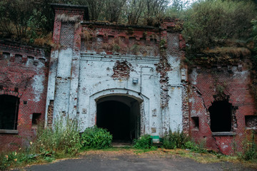 Fototapeta premium Entrance to abandoned Prussian fort King Frederick the first
