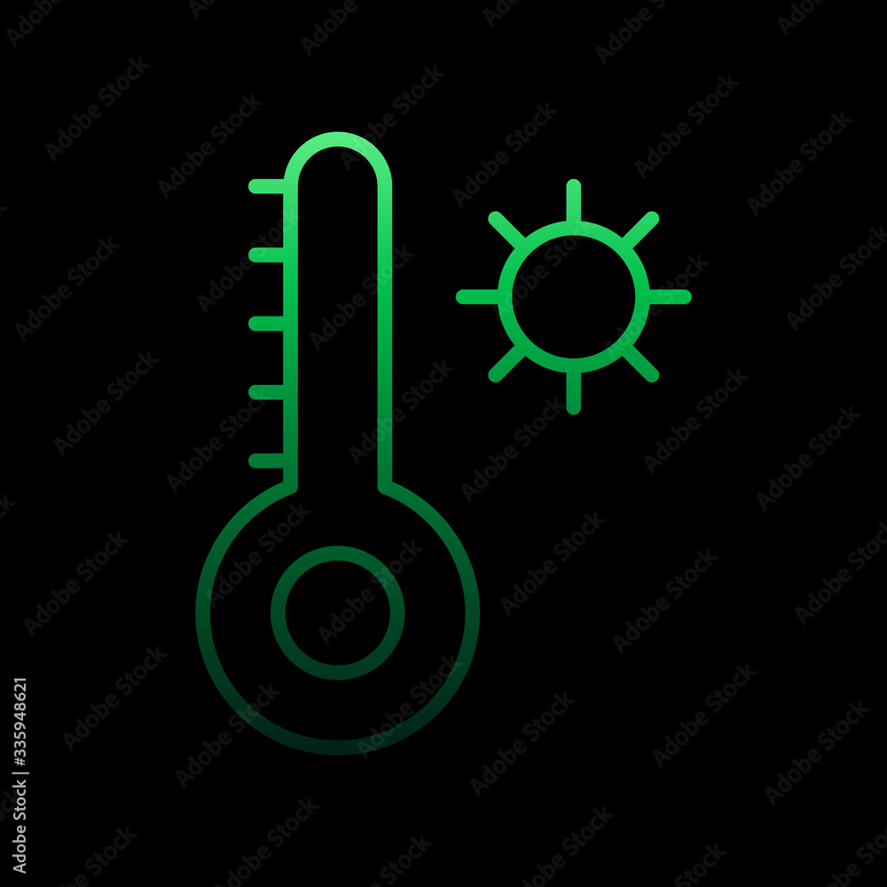 Poster thermometer nolan icon. simple thin line, outline vector of summer icons for ui and ux, website or m