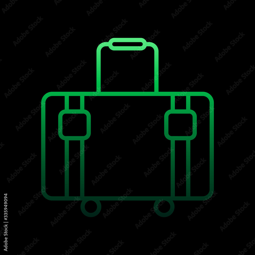 Poster suitcase nolan icon. simple thin line, outline vector of summer icons for ui and ux, website or mobi
