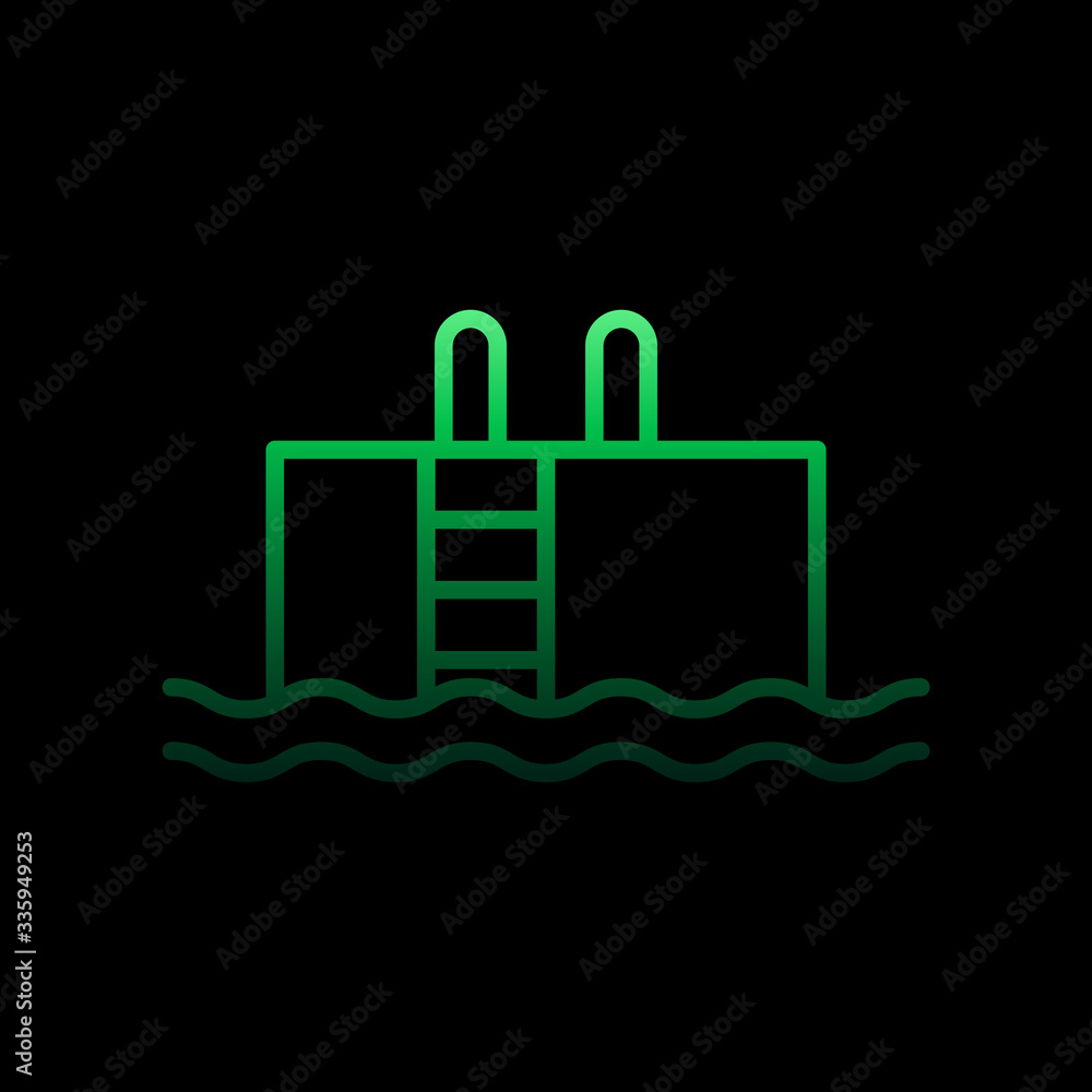 Poster swimming pool nolan icon. simple thin line, outline vector of summer icons for ui and ux, website or