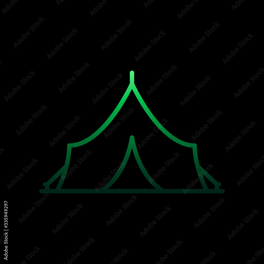 Poster tent nolan icon. simple thin line, outline vector of summer icons for ui and ux, website or mobile a
