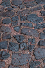 Close up of a wet rock floor