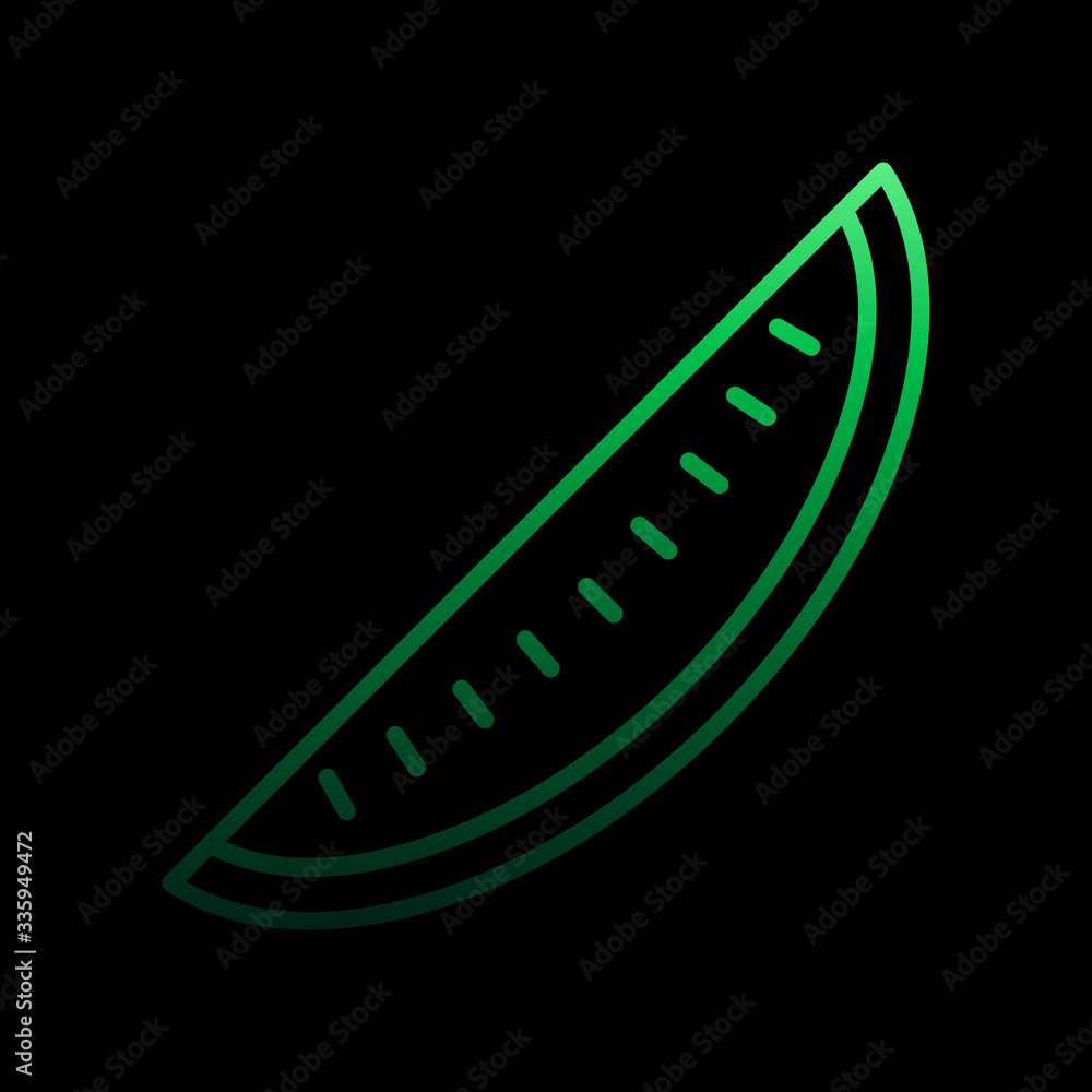 Poster melon nolan icon. simple thin line, outline vector of summer icons for ui and ux, website or mobile 