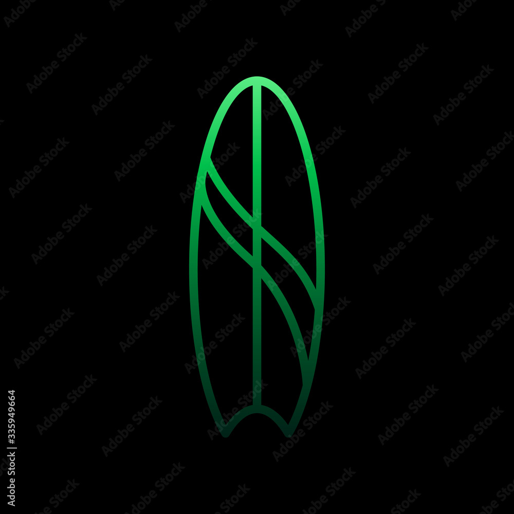 Aufkleber surf board nolan icon. simple thin line, outline vector of summer icons for ui and ux, website or mo