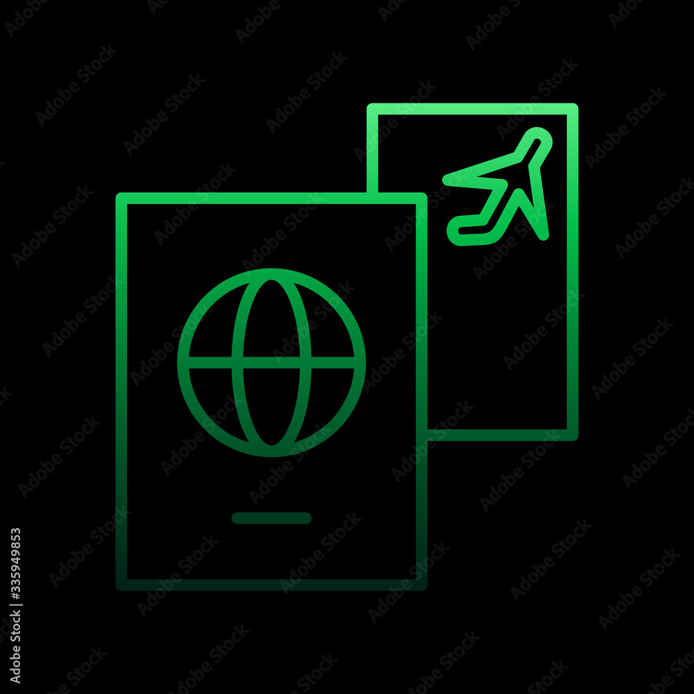 Poster passport nolan icon. simple thin line, outline vector of summer icons for ui and ux, website or mobi