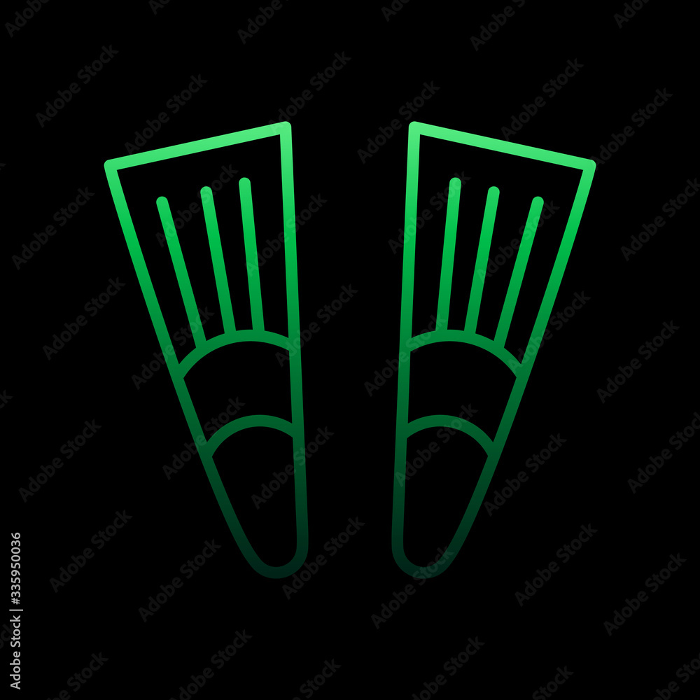 Poster fins nolan icon. simple thin line, outline vector of summer icons for ui and ux, website or mobile a