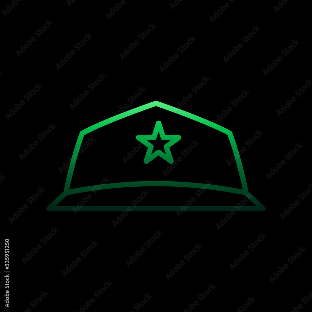 Poster cap nolan icon. simple thin line, outline vector of summer icons for ui and ux, website or mobile ap