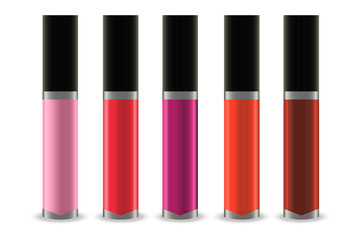 Obraz premium Set of lip gloss in different colors.