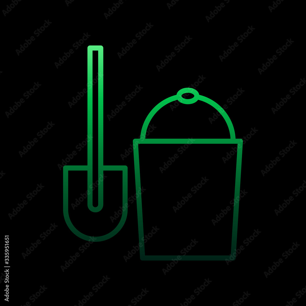 Poster bucket nolan icon. simple thin line, outline vector of summer icons for ui and ux, website or mobile