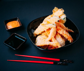 tempura vegetables asian food sushi