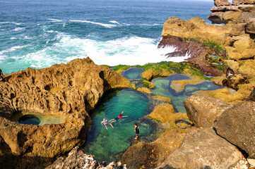 Kedung Tumpang beach. Tulungagung, Indonesia