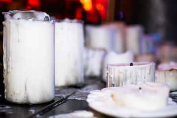 candles on the piano