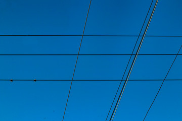 street wires abstract lines