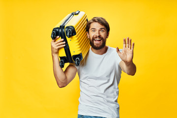 portrait of a young man with a drill