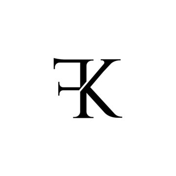 fk letter original monogram logo design