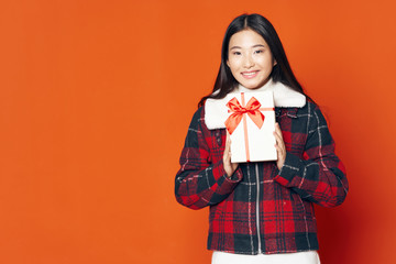 Fototapeta premium young woman with scarf