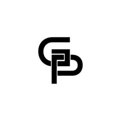 gp letter original monogram logo design