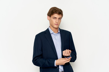 young businessman with folder