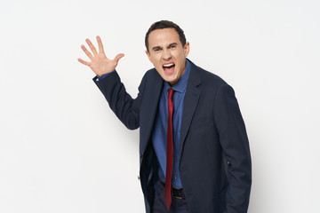 young man showing his finger