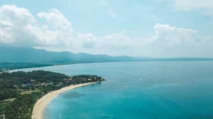 Aerial view of the coast of Pagudpud, Philippines 