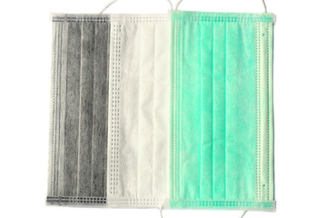 hygienic mask for prevent pollution and virus on white background