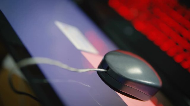 graphic designer work space with Display Calibration, cinematic dof