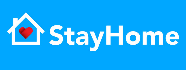 Stay at home. Coronavirus Covid-19, quarantine motivational phrase.
