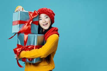 girl with a gift box