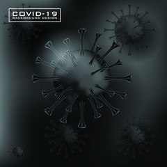Novel Coronavirus logo. COVID Coronavirus background concept. Coronavirus in Real 3D Illustration. concept SARS pandemic red symbol. Isolated graphic design template
