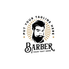 Barbershop vintage Logo template 