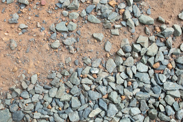 variation texture of gravel rock and stone on the  ground.