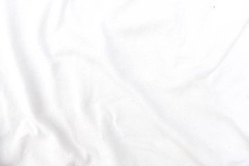 Abstract white fabric texture background. Wavy white cloth. 

