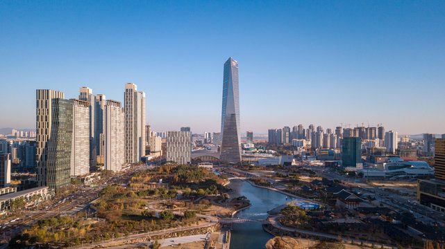 Songdo Central Park. Incheon City,South Korea