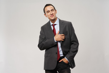 businessman showing thumbs up