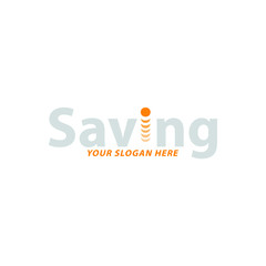 Creative Saving Logo Design, Vector