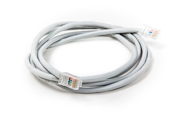 Ethernet Cable on a White Background