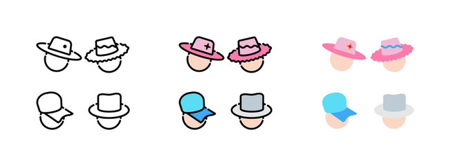 Gender symbols icon set isolated on white background for web design