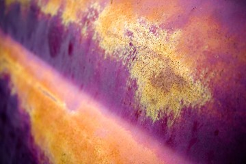 colourful rusted paint on metal