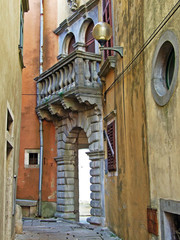 Old town with cultural and historical sights of Labin - Istria, Croatia (Stara gradska jezgra sa...