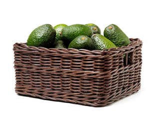 Avocado on a white background