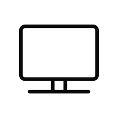 Computer monitor line icons. Stroke vector elements for trendy and modern design. Vector line icons isolated on a white background. Vector illustration