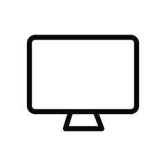 Computer monitor line icons. Stroke vector elements for trendy and modern design. Vector line icons isolated on a white background. Vector illustration