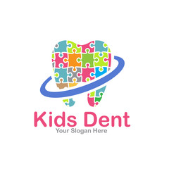 Fototapeta na wymiar protection dent for kids logo designs