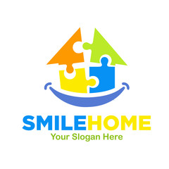 puzzle smile home logo designs for dent