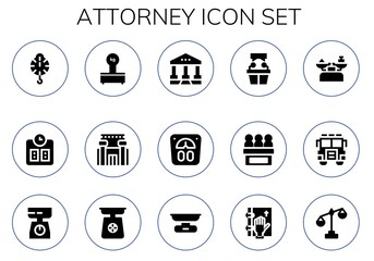 attorney icon set