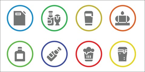 Modern Simple Set of barrel Vector filled Icons