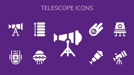 Modern Simple Set of telescope Vector filled Icons